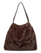 Faux-Fur Shoulder Bag Bags Small Shoulder Bags-crossbody Bags Brown Ma...
