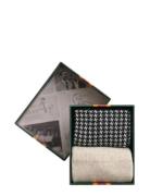 Houndstooth Pattern Socks 2-P Gb Underwear Socks Regular Socks Beige G...