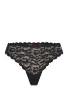 Thong Leo Lace Stringit Alusvaatteet Black HUGO