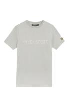 Lyle & Scott Print T-Shirt Tops T-shirts Short-sleeved Grey Lyle & Sco...