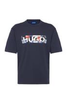 Nugix Tops T-shirts Short-sleeved Navy HUGO BLUE