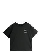 Panther Patch Ss Tee Tops T-shirts Short-sleeved Black Mini Rodini