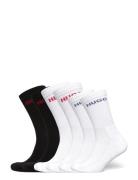 6P Qs Rib Logo Cc Underwear Socks Regular Socks Black HUGO