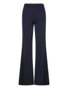 Long Flared Trousers Bottoms Trousers Flared Navy Mango