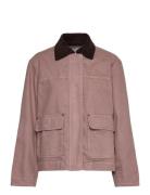 Corduroy Collar Denim Jacket Farkkutakki Denimtakki Pink Mango
