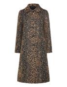 Leopard-Print Long Coat Trenssi Takki Multi/patterned Mango