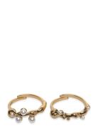 Hadley Rings, 2-In-1 Set, Gold-Plated Sormus Korut Gold Pilgrim