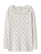 Nmfgago Kis Ls Slim Top Lil Tops T-shirts Long-sleeved T-shirts Cream ...