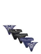 Fashion Ulv-String 5-Pack Stringit Alusvaatteet Blue Hunkemöller