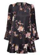 Satin Shift Dress Lyhyt Mekko Black By Ti Mo