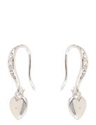 Dixie Heart Earrings Silver-Plated Korvakoru Korut Silver Pilgrim