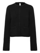 Yasemilie Ls Knit Cardigan Tops Knitwear Cardigans Black YAS