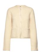 Yasemilie Ls Knit Cardigan Tops Knitwear Cardigans Cream YAS