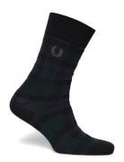 Tartan Sock Underwear Socks Regular Socks Black Fred Perry