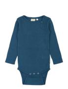 Ppdante Body L/S Merino Wool Pitkähihainen Body Blue Petit Piao