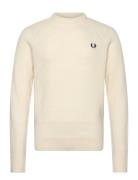 Lambswool Raglan Jmpr Tops Knitwear Round Necks Cream Fred Perry