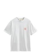 Akvillads Sun S/S Tee Tops T-shirts Short-sleeved White Anerkjendt